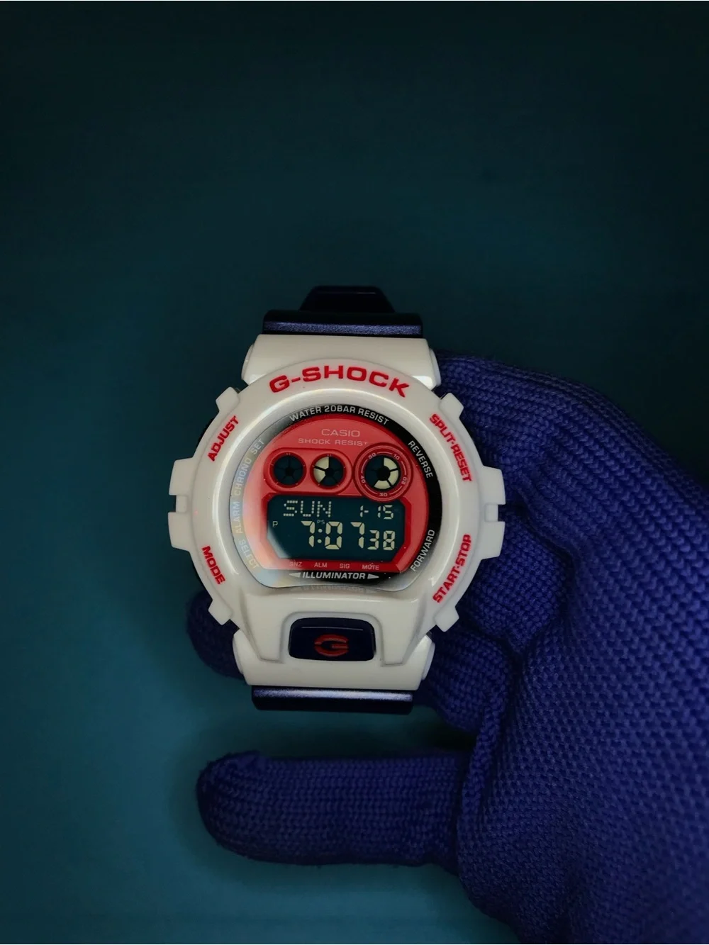 Custom G Shock Red White and Blue Colorway